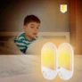 2pcs 0.7W Light Sensor & PIR Motion LED Night Wall Lamp For Baby Kid Bedroom AC100-240V – US Plug